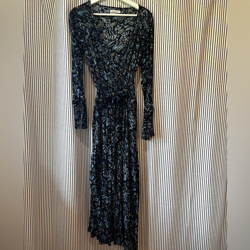 Floral blue maxi dress
